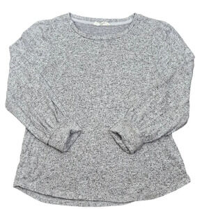 Pink Rose Gray Marled Pullover Sweater Gray Long Sleeve Scoop Neck‎ Size X Large